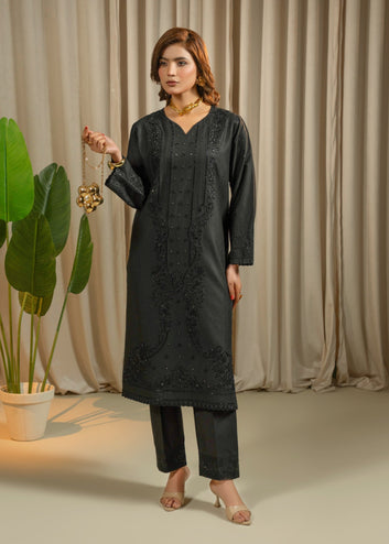 3PC Emb Lawn Black Hand Embell