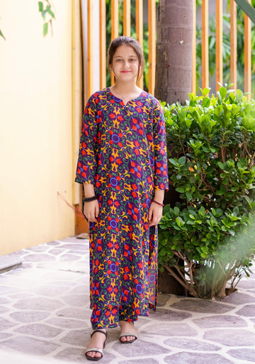 Chroma Silk | 2-Piece Digital Print Raw Silk
