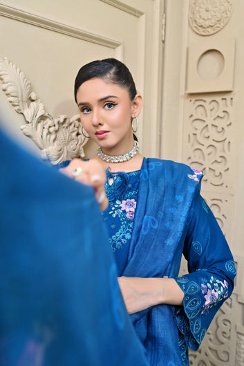 Lapis 01 - 3PC Stitched Chikankari Lawn Suit