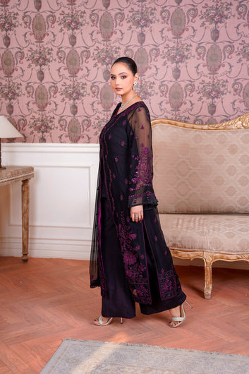 Midnight Magenta – Luxury Chiffon 3PC Unstitched