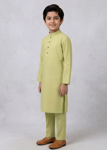 Pasha Fresh | Boys’ Lime Green 2-PC Kurta Set