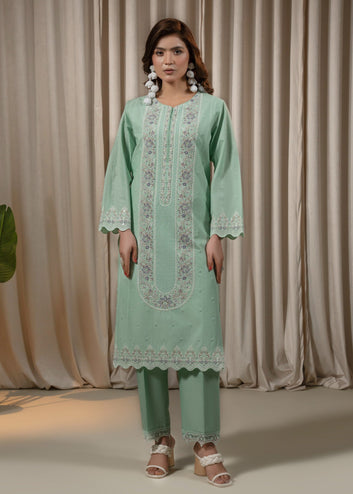 3PC Emb Lawn Dew– Hand Embell