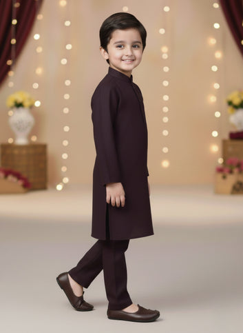 Sanwal Pia – Coffee Brown Winter Khaddar Set