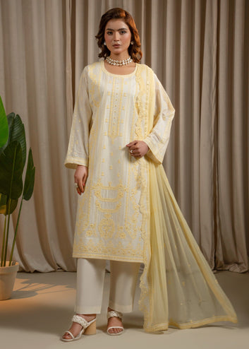 3PC Emb Lawn Butter – Hand Embell