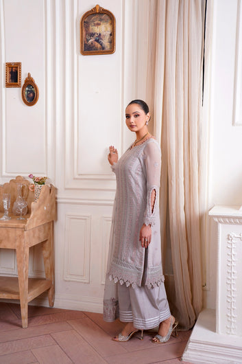 Moonlit Quartz – Luxury Chiffon 3PC Unstitched