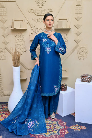 Lapis 01 - 3PC Stitched Chikankari Lawn Suit